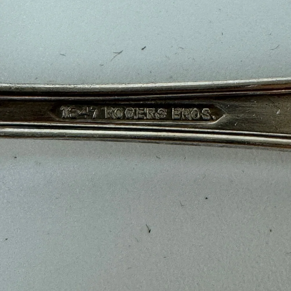 1847 Rogers Bros Argosy Silverplate Teaspoons Set of 4 Vintage 1926 Art Deco 6in